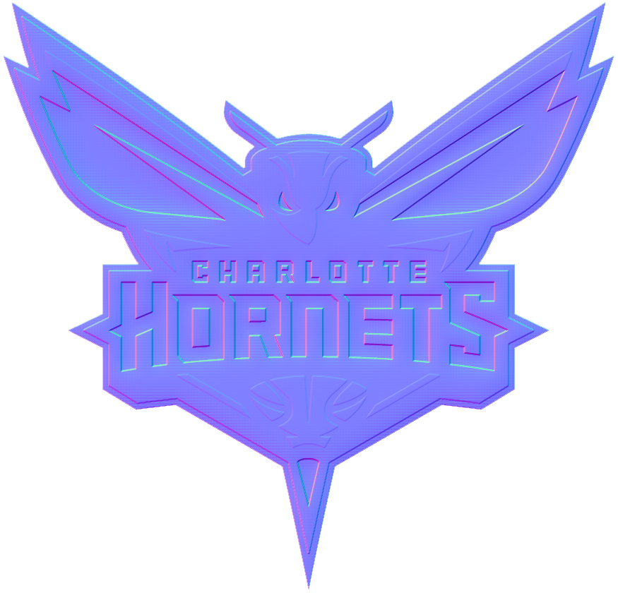 Charlotte Hornets Colorful Embossed Logo vinyl decal